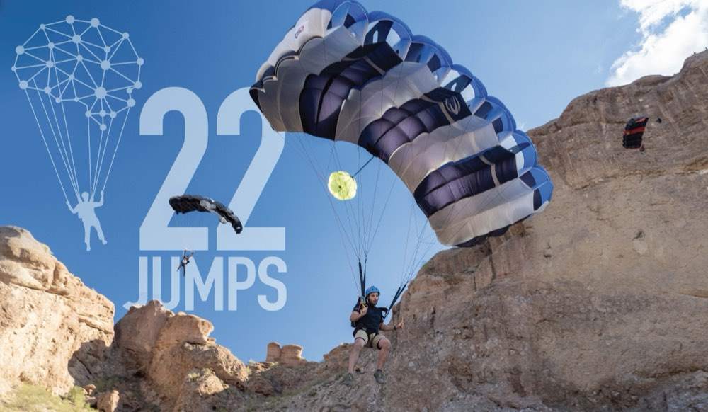 A 22 Jumps canopy over Camelback Mountain
