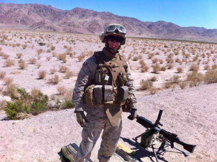 Jordan Taylor during his Marine Corps service