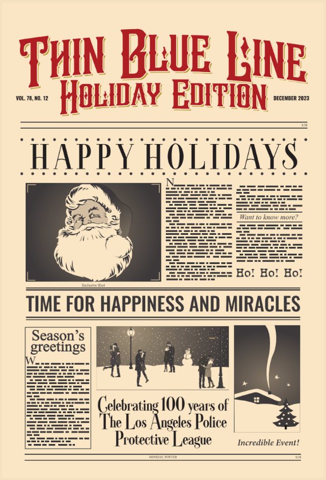 Cover of The Thin Blue Line, Holiday Edition, December 2023